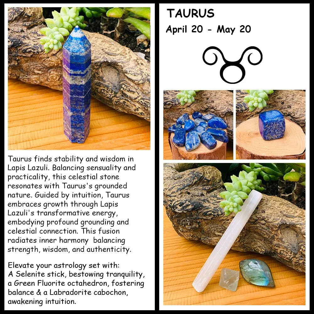 ♉ Taurus - April 20 - May 20 - Zodiac Crystal Fusion Set With Pouch