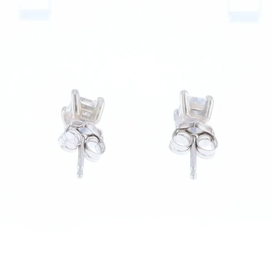 0.43ctw Princess Cut Diamond Stud Earrings