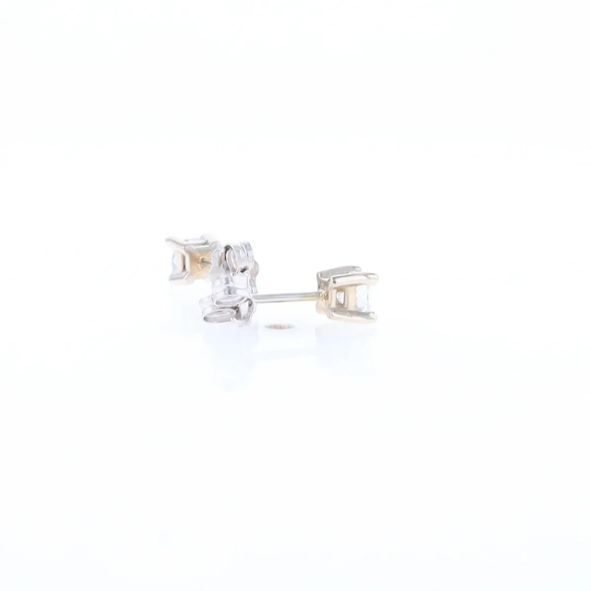 0.43ctw Princess Cut Diamond Stud Earrings