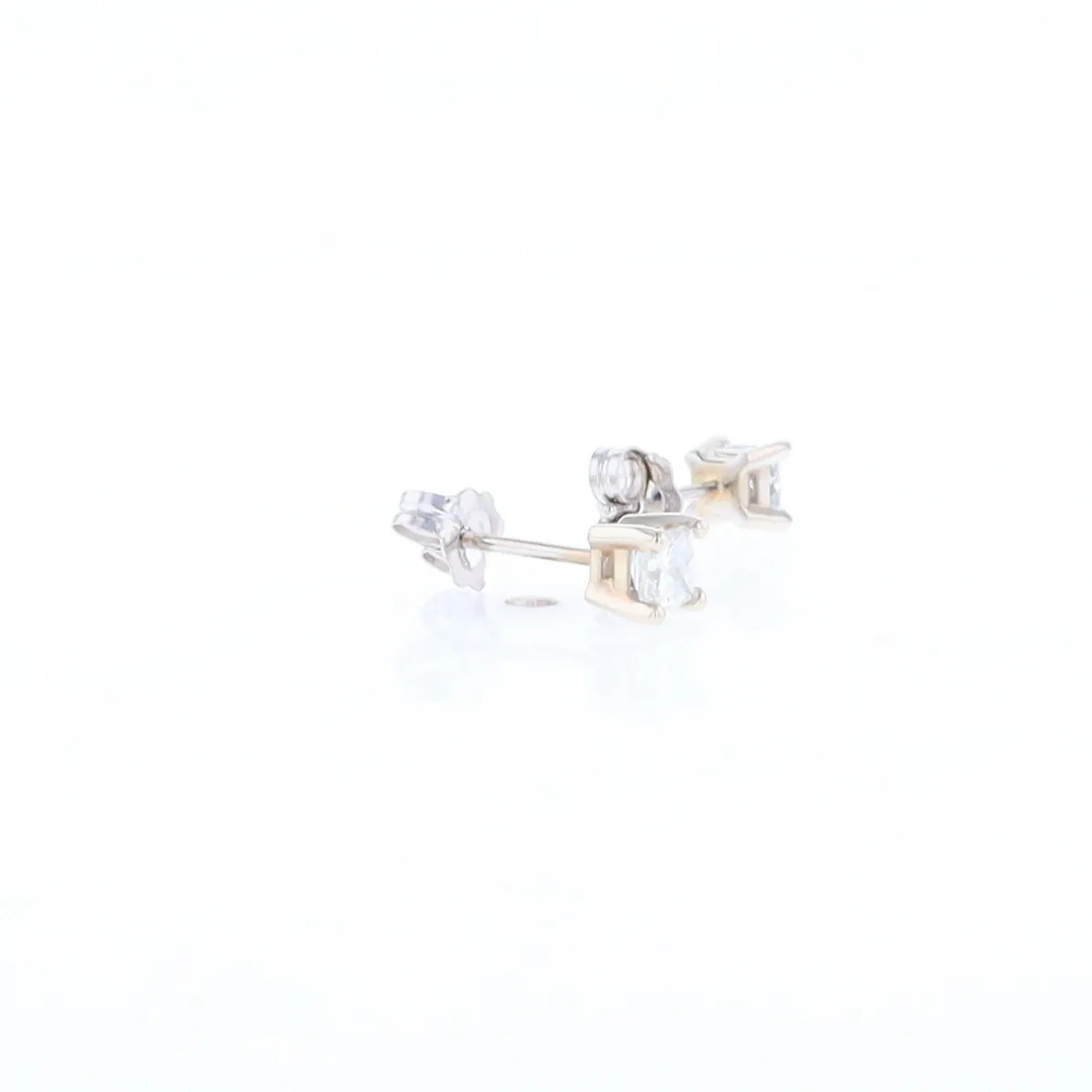 0.43ctw Princess Cut Diamond Stud Earrings