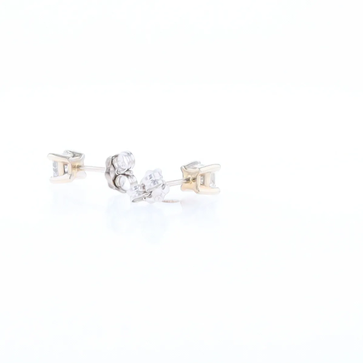 0.43ctw Princess Cut Diamond Stud Earrings