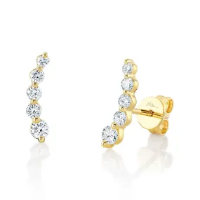 0.47ctw Diamond Ear Crawler Earring