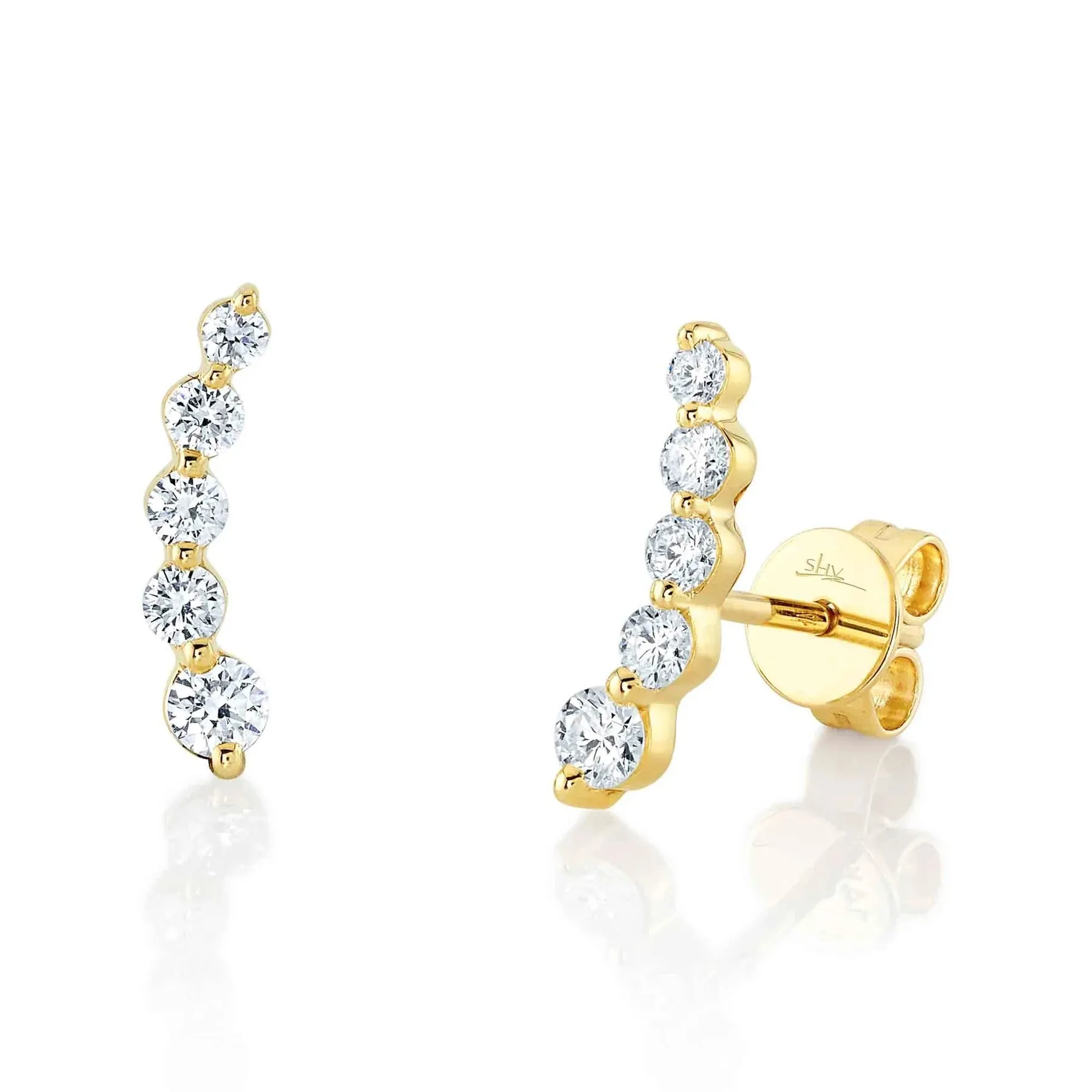 0.47ctw Diamond Ear Crawler Earring