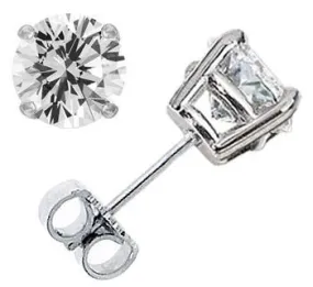 1.00CTW Round Brilliant Diamond Stud Earrings