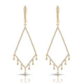 14K Dangling Diamond Earring