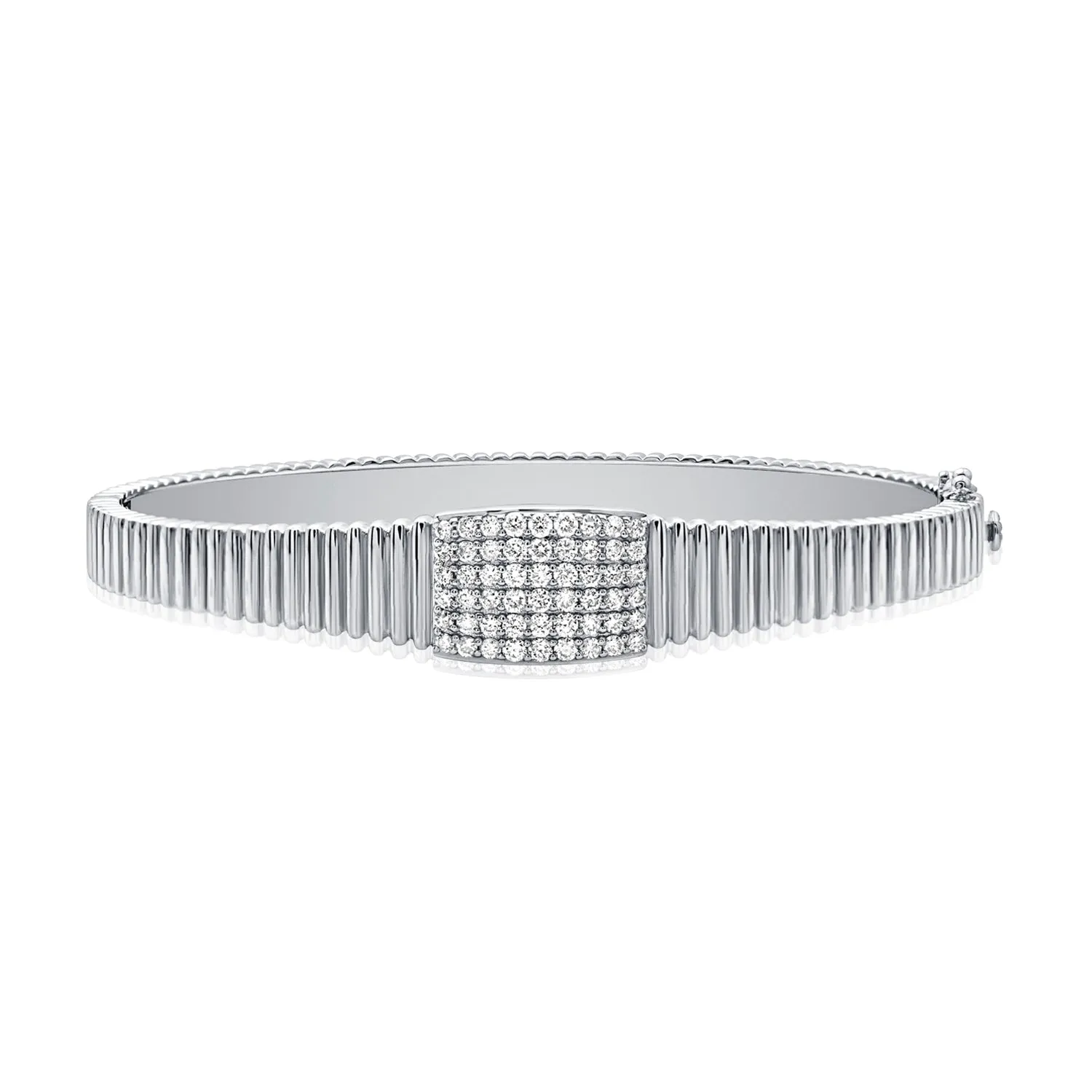 14K Gold & Diamond Bangle - 0.80ct