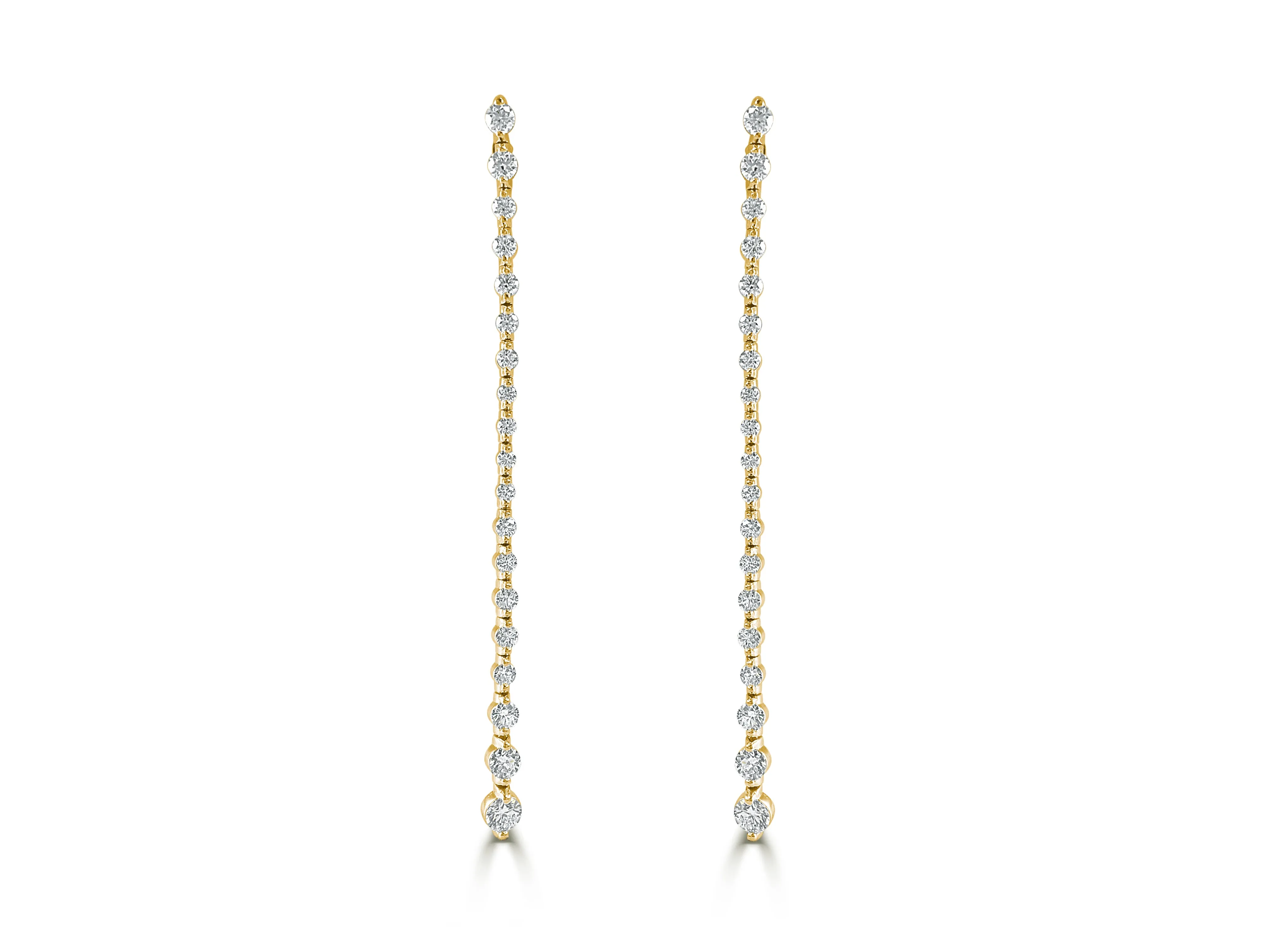 14k Gold & Diamond Earrings - 1.67ct