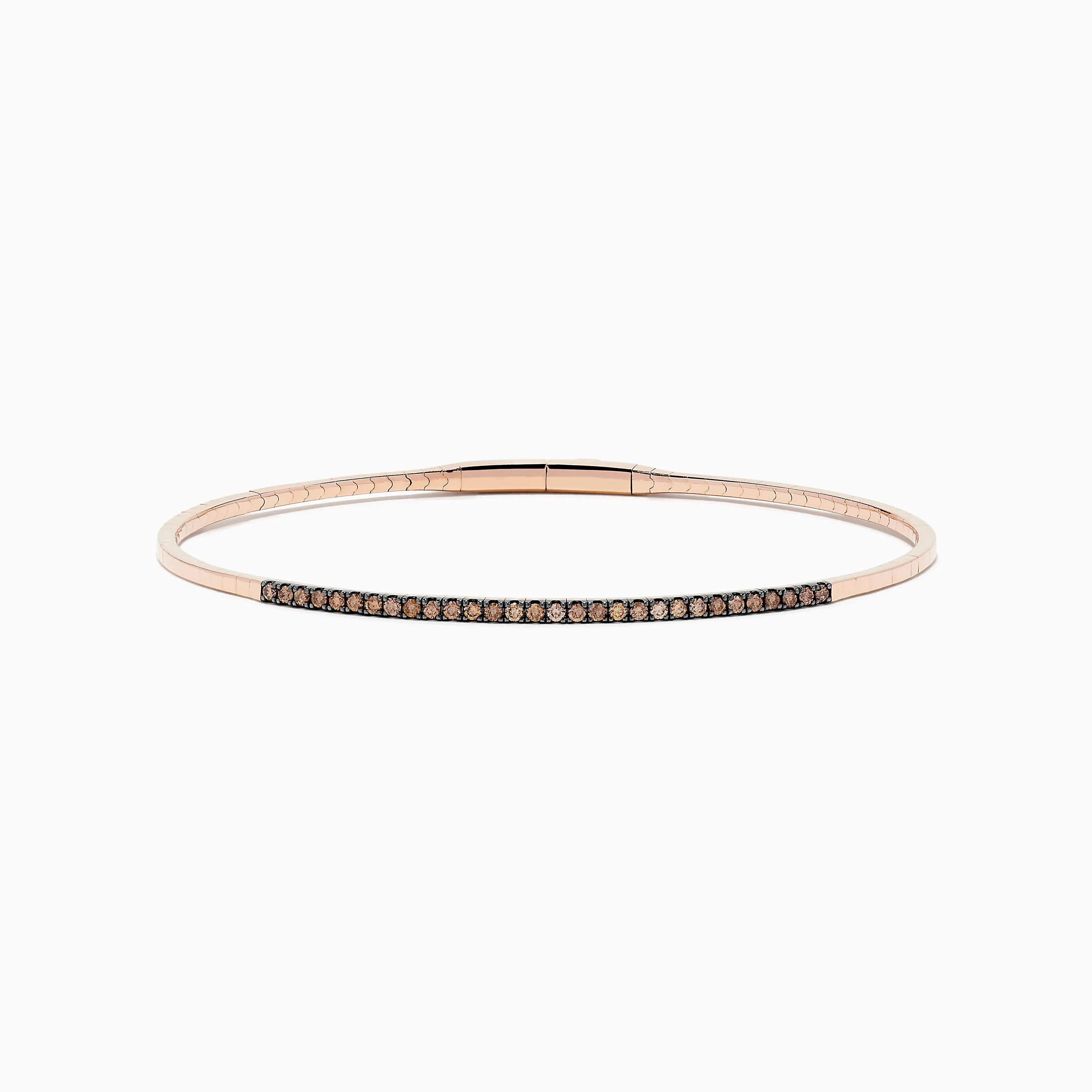 14K Rose Gold Espresso Diamond Bangle