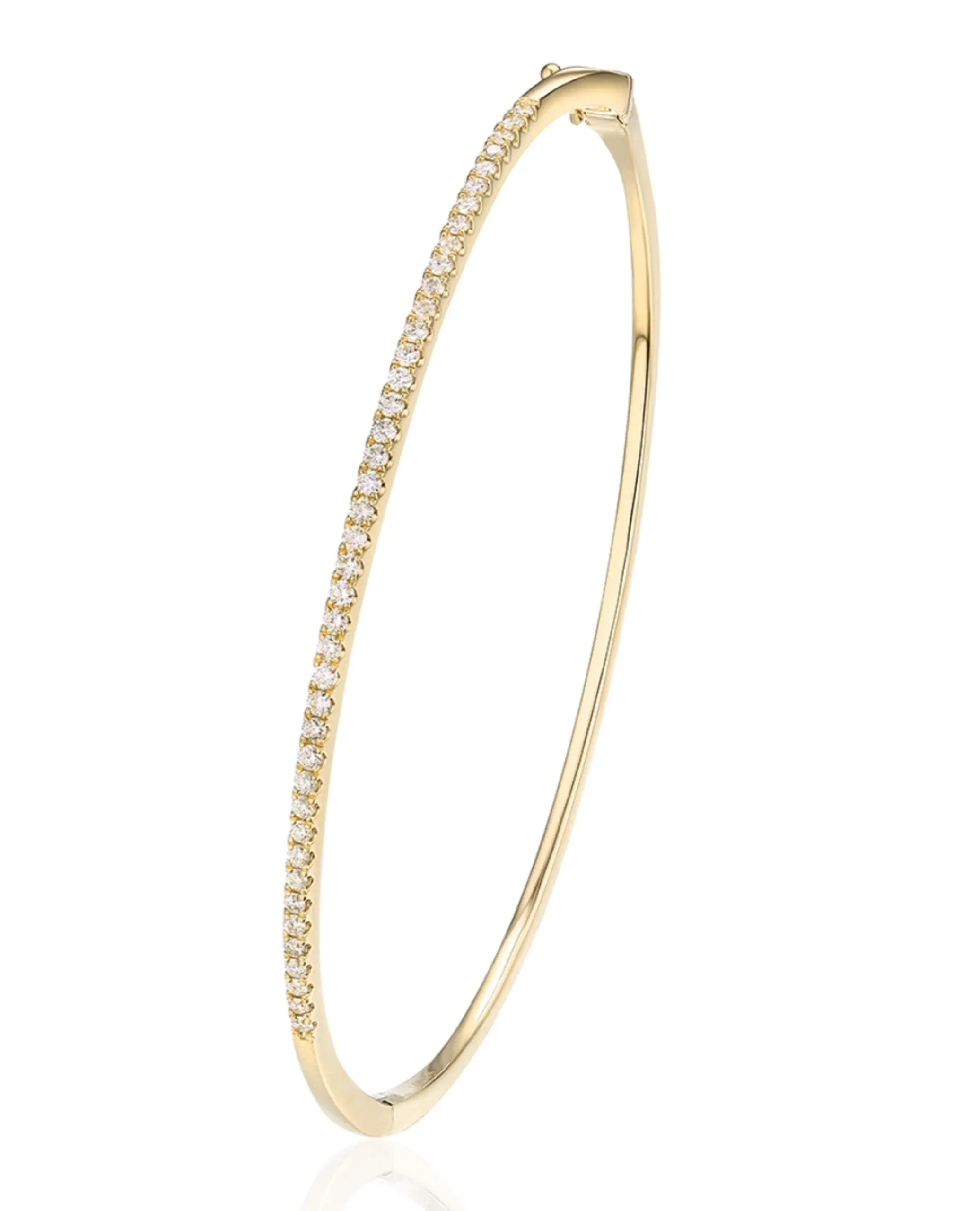 14K Yellow Gold Diamond Bangle Bracelet