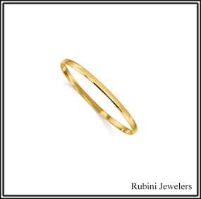 14Kt Yellow Gold Half-Round Bangle Bracelet