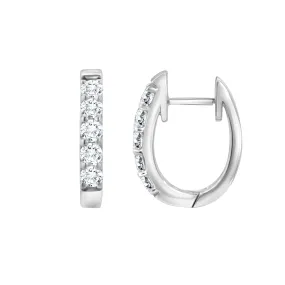 14KW 10DRD0.85CT EARRING HUGGIES (102DE1133-75)