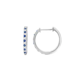 14KW 14D0.06CT,12SA0.08CT, DIA/SAPPHIRE HUGGIE 10M  (151HP23078S10)