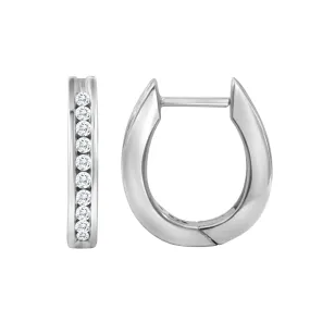 14KW 20RD0.28CT EARRING HUGGIES (102DE1244)