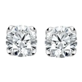 18ct White Gold 0.25ct Diamond Solitaire Stud Earrings