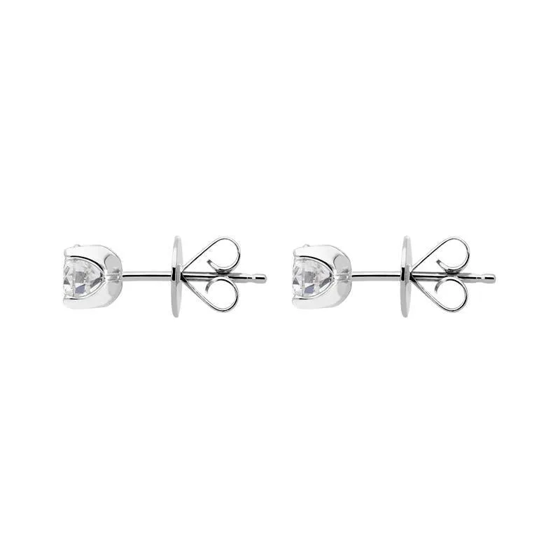 18ct White Gold 0.25ct Diamond Solitaire Stud Earrings