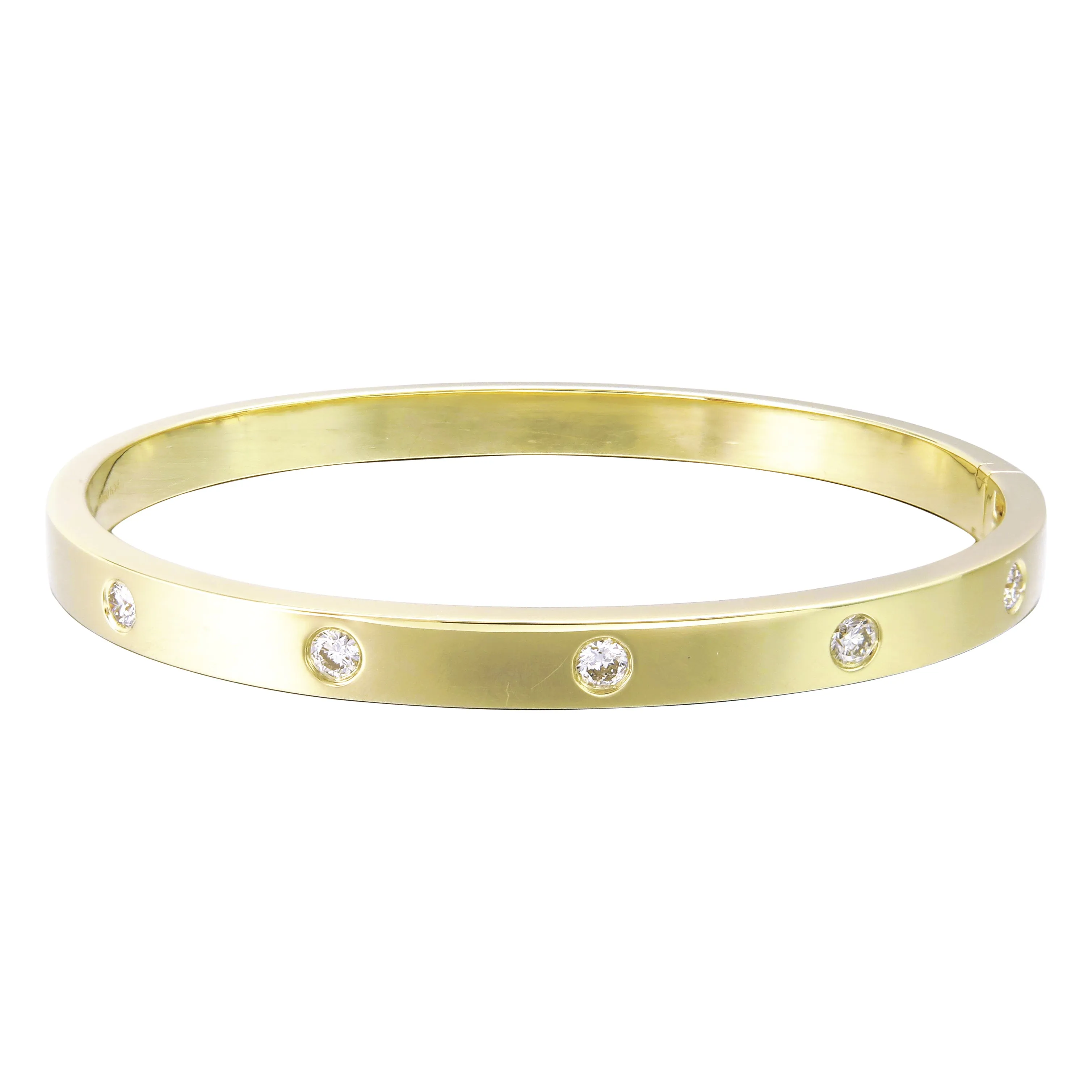 18k Gold & Diamond Bangle - 0.45ct