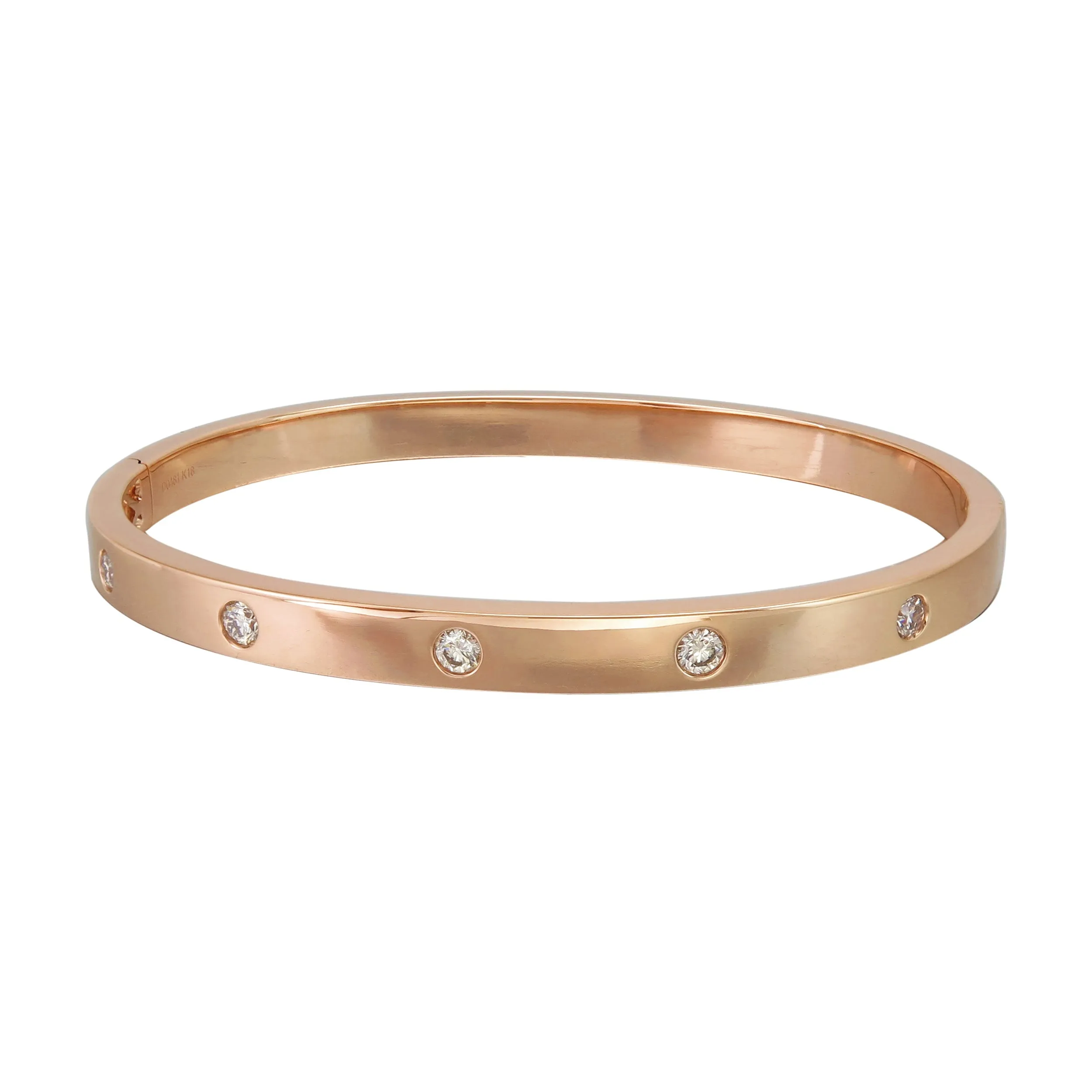 18k Gold & Diamond Bangle - 0.45ct