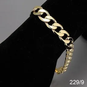 18K Gold Filled Cuban Link Bracelet 8