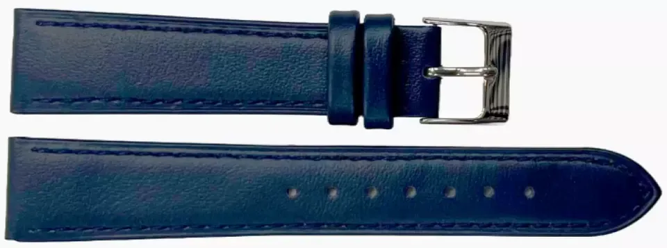 1PC Multi-Color Watch Band Size (22✖20)mm Stitched Plain Leather Strap