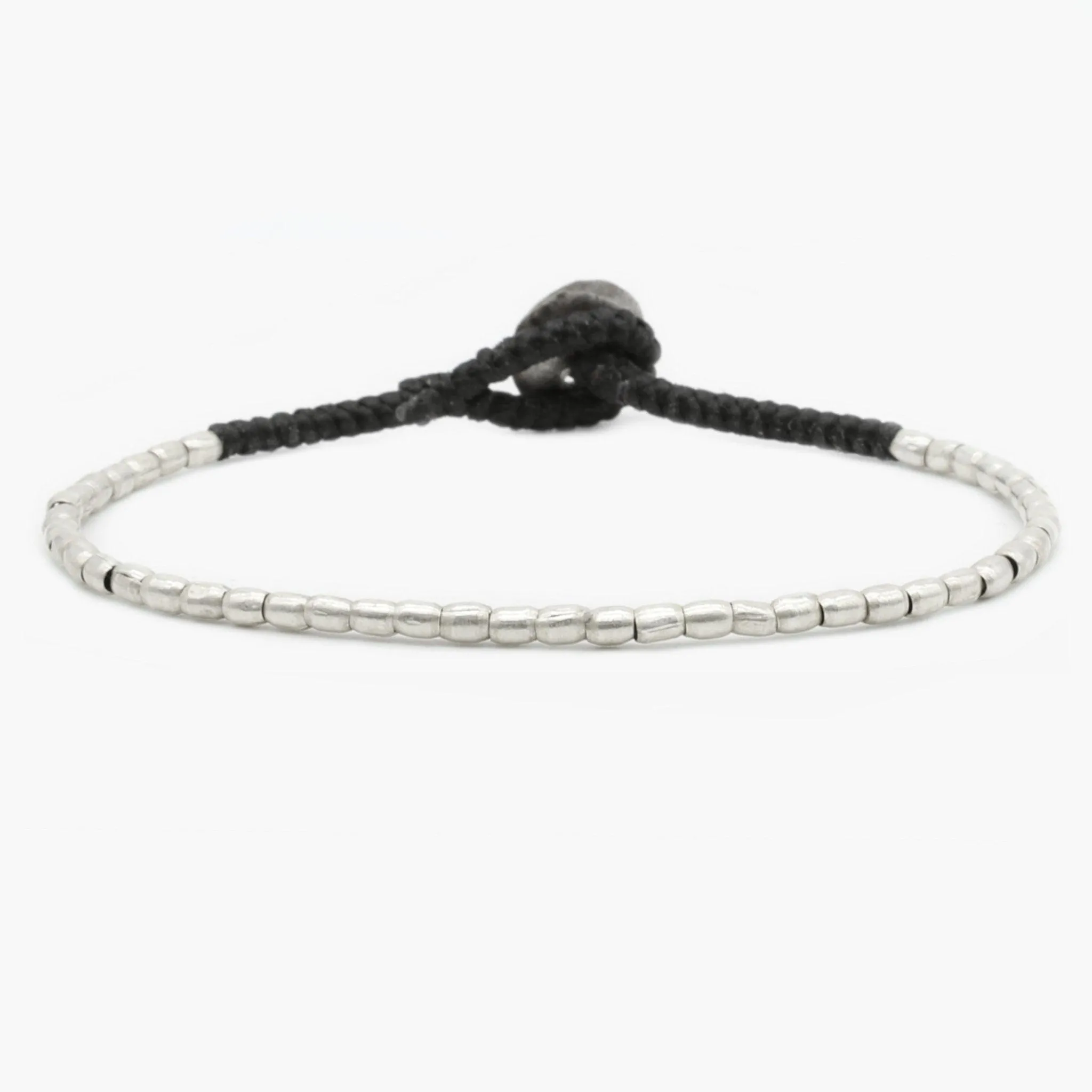 3mm Braided "Sumi" Silver Bracelet