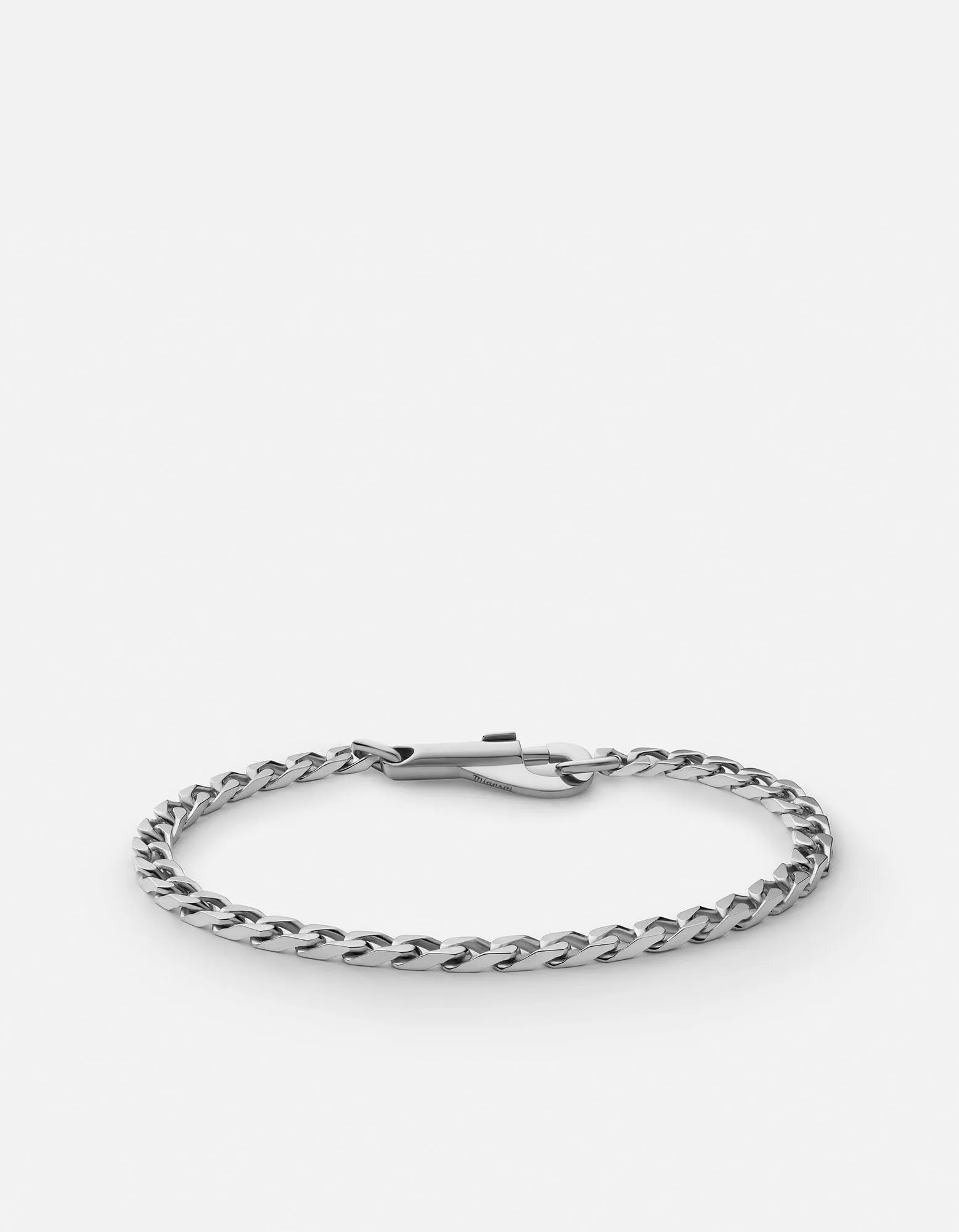 4mm Snap Chain Bracelet, Sterling Silver