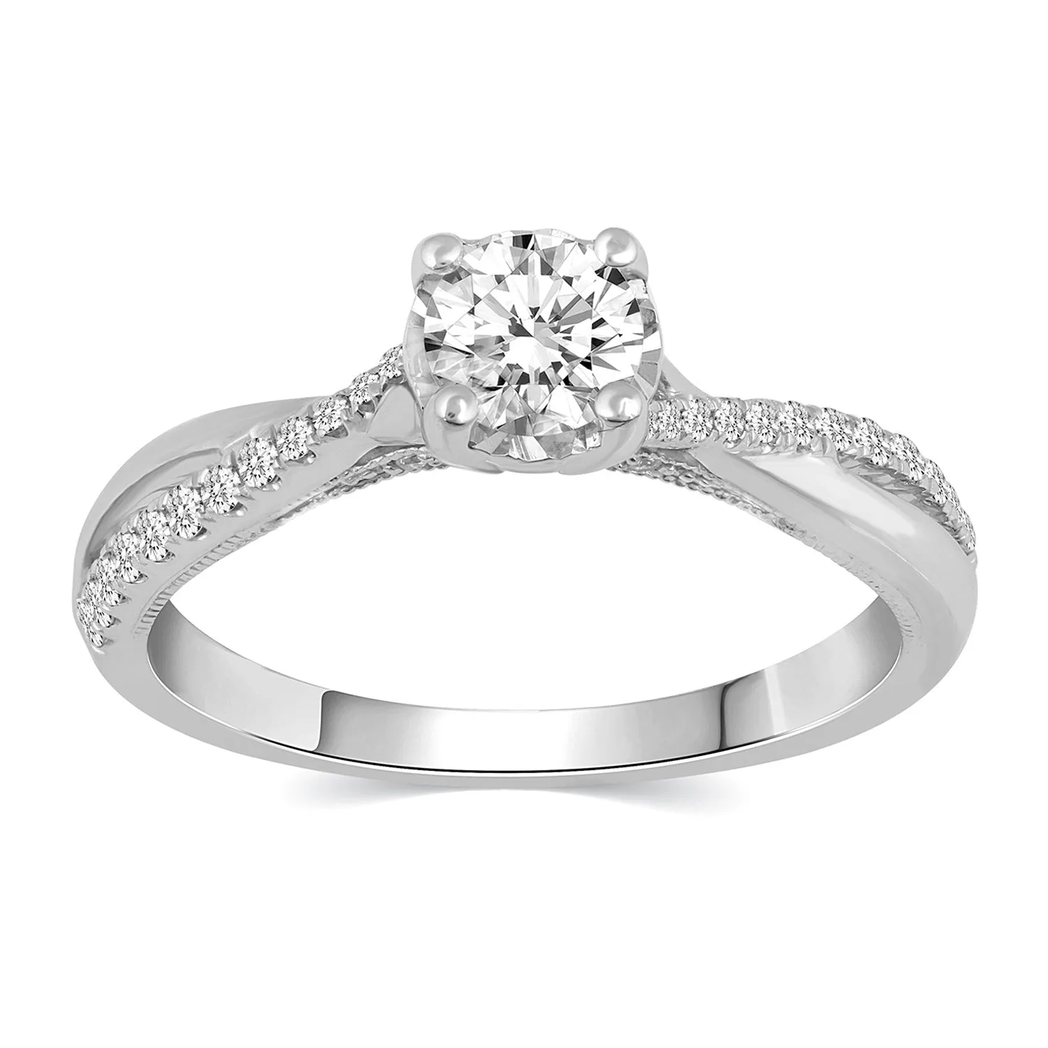 5/8 Cttw  (I1-I2 Clarity) Diamond Infinity Engagement Wedding Bridal Ring in 14K Gold