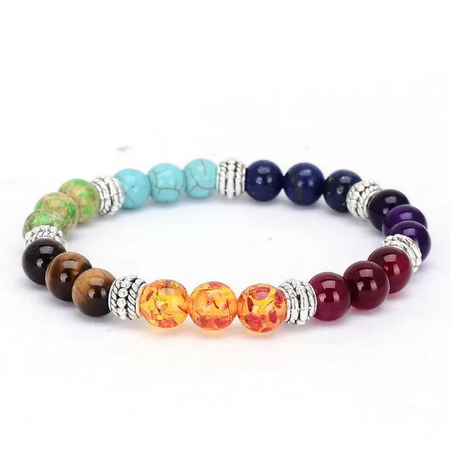 7 Chakra Crystal Natural Stone Bracelet