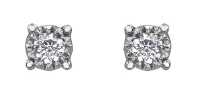 9ct White Gold 0.35ct Diamond Stud Earrings