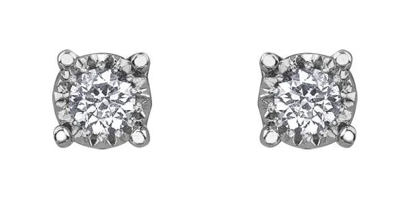 9ct White Gold 0.35ct Diamond Stud Earrings