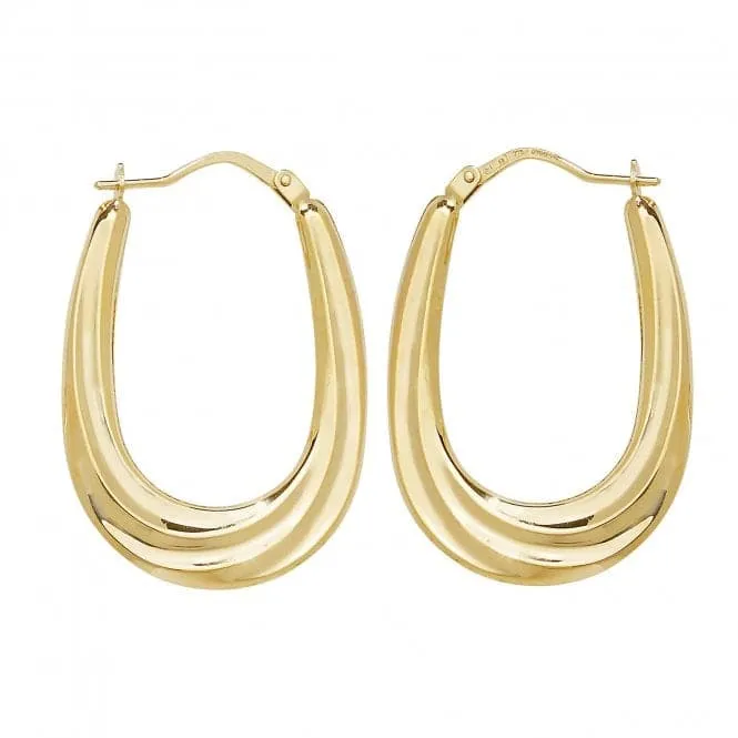 9ct Yellow Gold Creole Earrings ER587