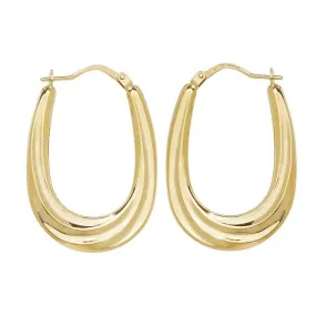 9ct Yellow Gold Creole Earrings ER587