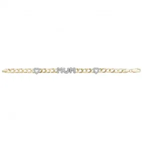 9ct Yellow Gold Zirconia Bracelet BR563