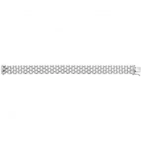 Acotis Silver Bracelet Rhodium Plated Watch Link G3307B