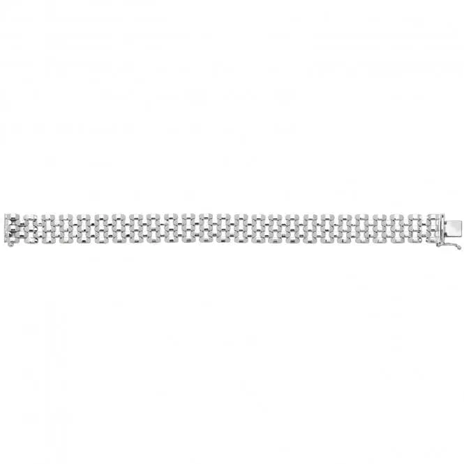 Acotis Silver Bracelet Rhodium Plated Watch Link G3307B