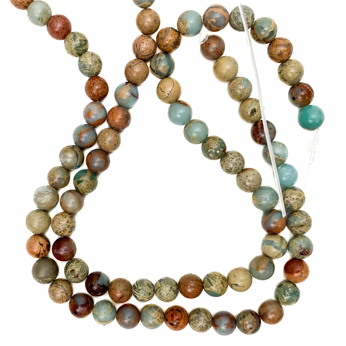 African Opal Smooth 8mm Rounds Strand