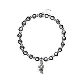 Angel Wing Sterling Silver Stacking Bracelet