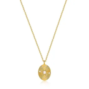 Ania Haie Gold Scattered Stars Kyoto Opal Disc Necklace