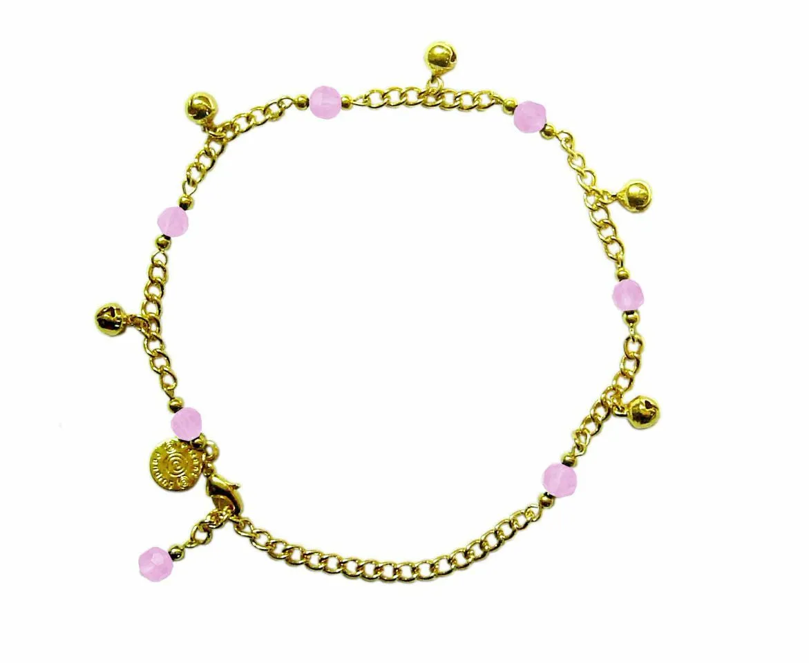 Anklet Gold - Bells and Beads