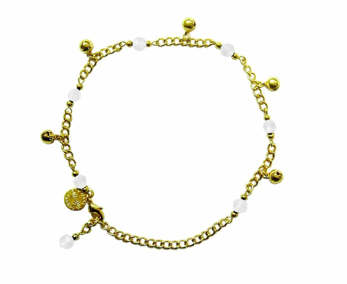 Anklet Gold - Bells and Beads