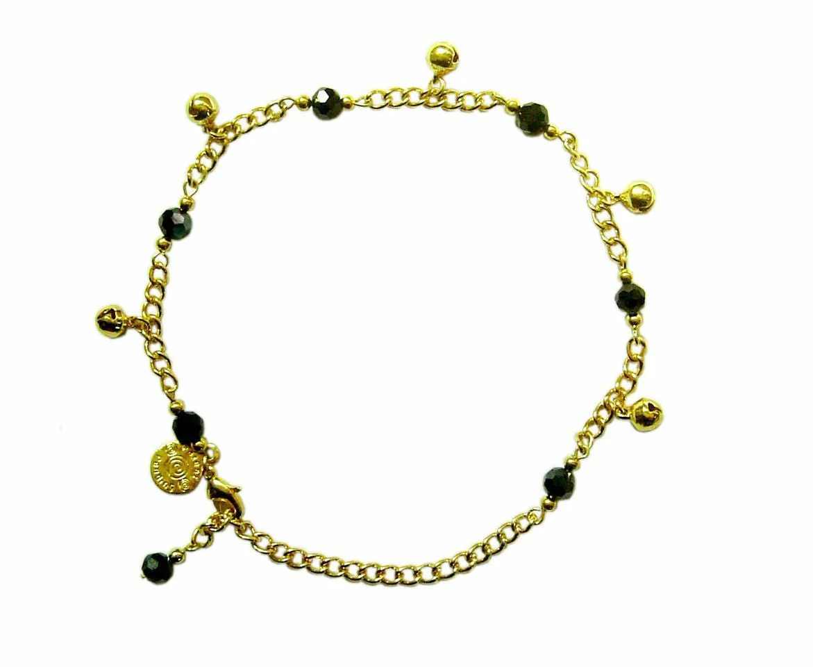 Anklet Gold - Bells and Beads