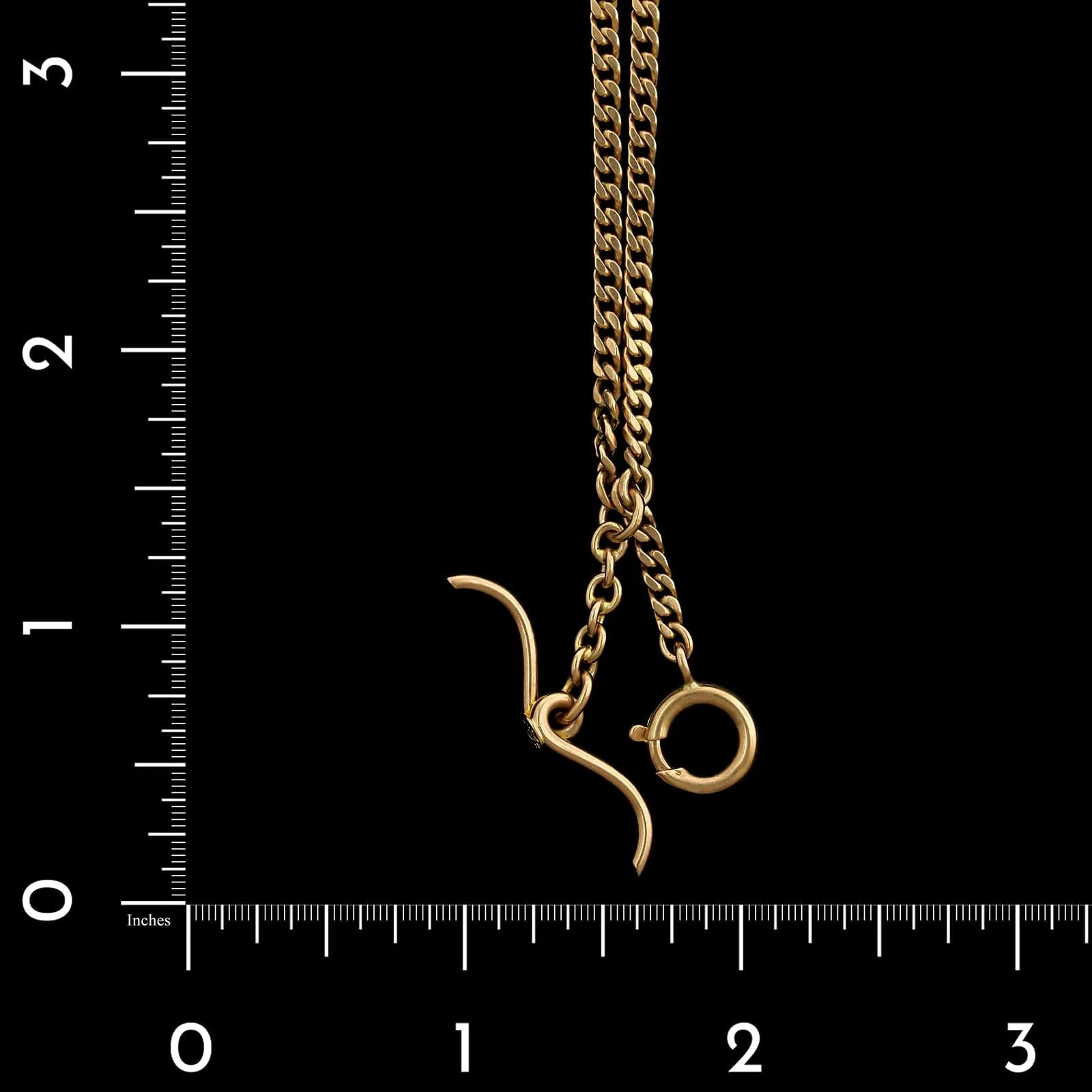 Antique Piekes 14K Yellow Gold Estate Double Albert Pocket Watch Chain