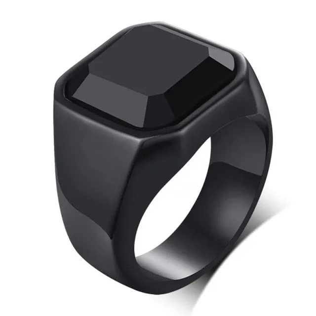 Antonios Modern Stainless Steel Ring Men