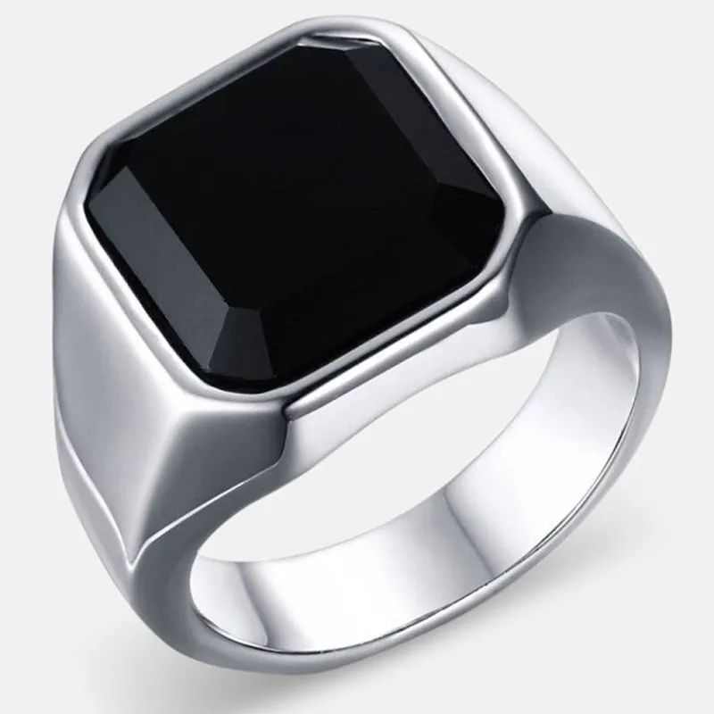 Antonios Modern Stainless Steel Ring Men