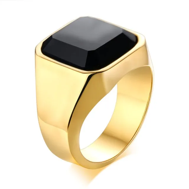 Antonios Modern Stainless Steel Ring Men