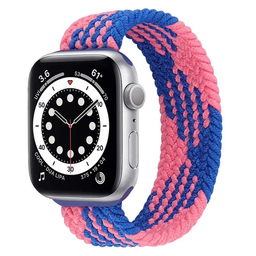 Apple Watch (41mm) elastic watch strap - Blue / Pink Splicing / Size: M