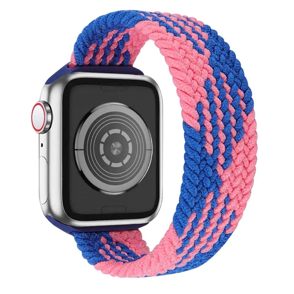 Apple Watch (41mm) elastic watch strap - Blue / Pink Splicing / Size: M