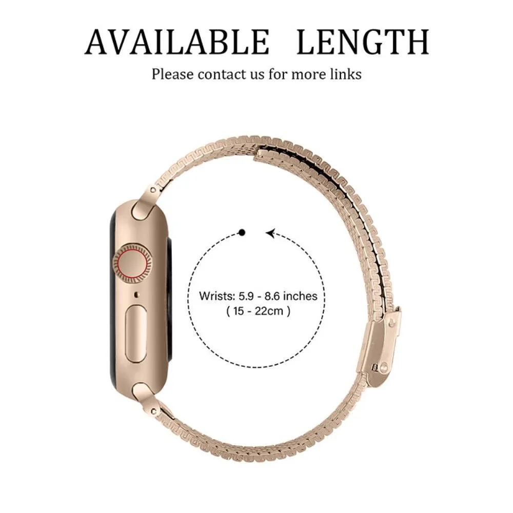 Apple Watch (41mm) stainless steel double buckle watch strap - Rose Gold