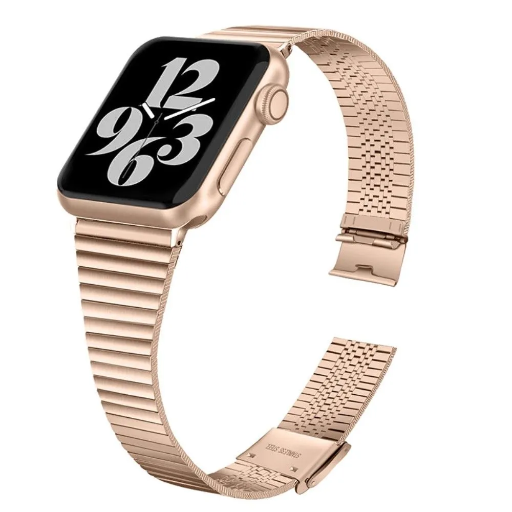 Apple Watch (41mm) stainless steel double buckle watch strap - Rose Gold