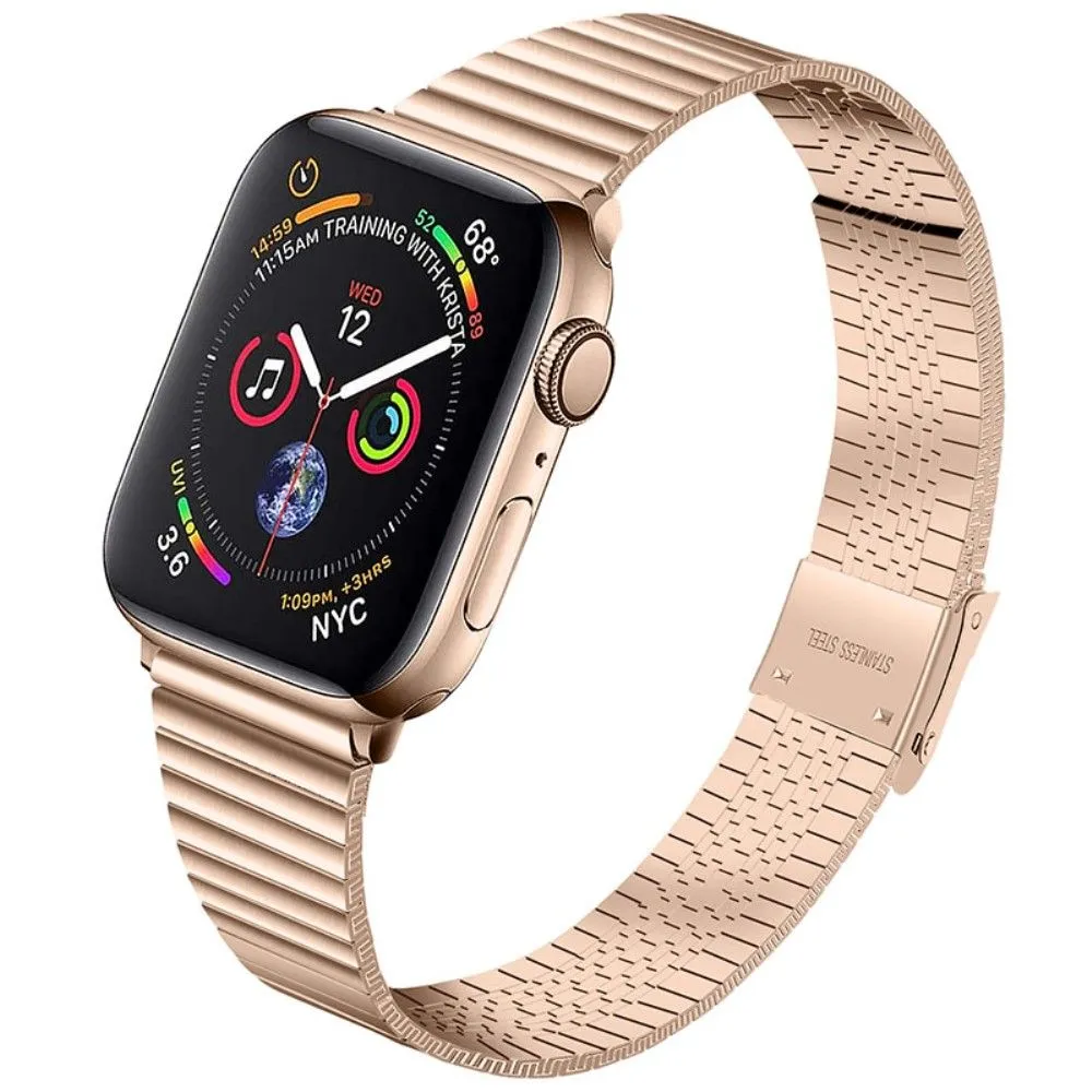 Apple Watch (41mm) stainless steel double buckle watch strap - Rose Gold