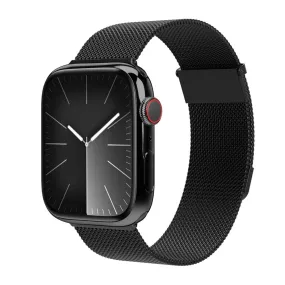 Apple Watch (42/44/SE/45/46/49mm) Vonmählen Milanese Loop 2 Rustfri Stål Rem - Sort